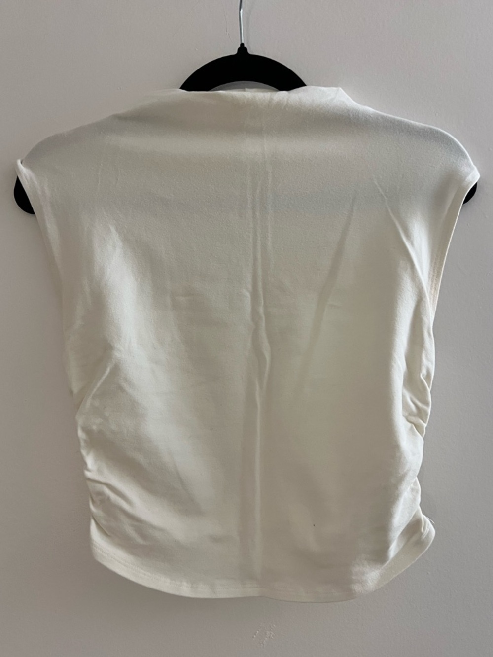Reformation Cream Cap-Sleeve Cotton Knit Top